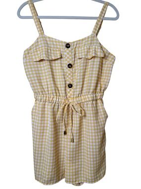 BLUSH Large Yellow and White Gingham Sundress